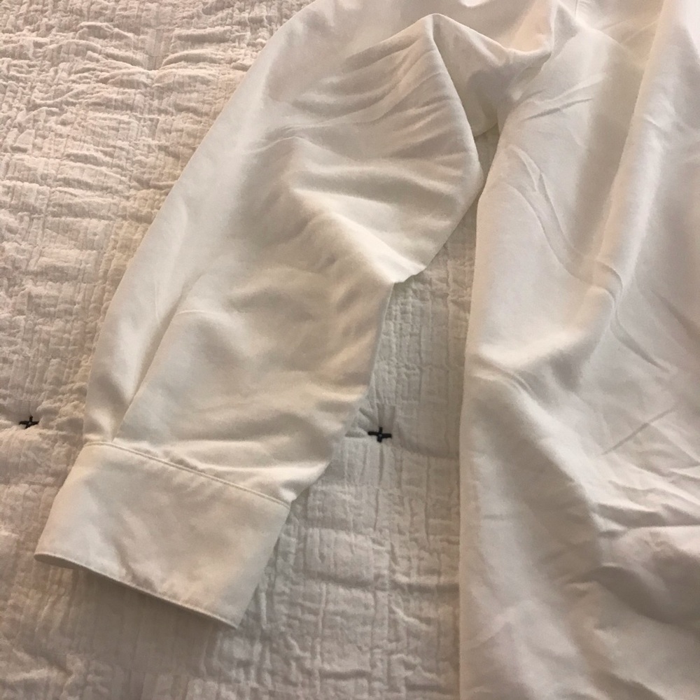 Super Oversized White Button Down Shirt Size Small - image 6